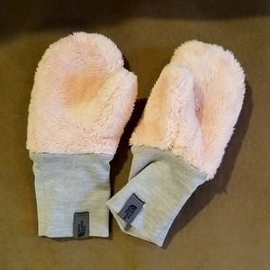 North Face pink fleece mittens size 2t